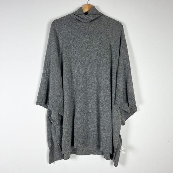 Michael Kors Collection 100% Cashmere Knit Pullover Turtleneck Sweater Gray M - Picture 1 of 4